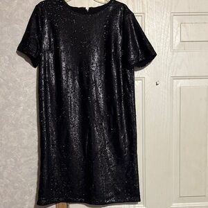 GAP Black Sequin Mini Dress